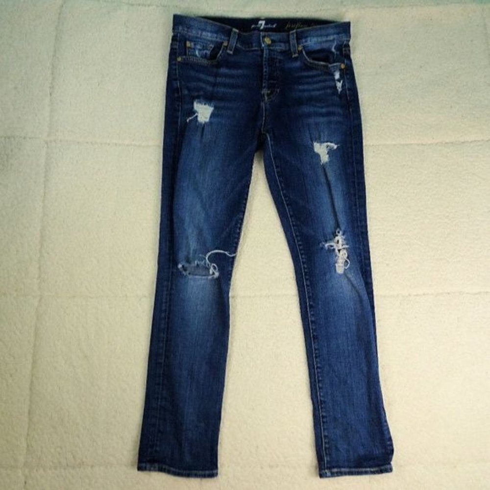7 For All Mankind Skinny Boyfriend Jeans Size 28